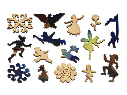 The whimsy pieces that can be found in the puzzle, Tinkerbell.