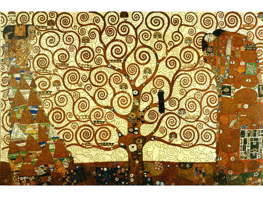 The front of the puzzle, Tree of Life, by Gustav Klimt.