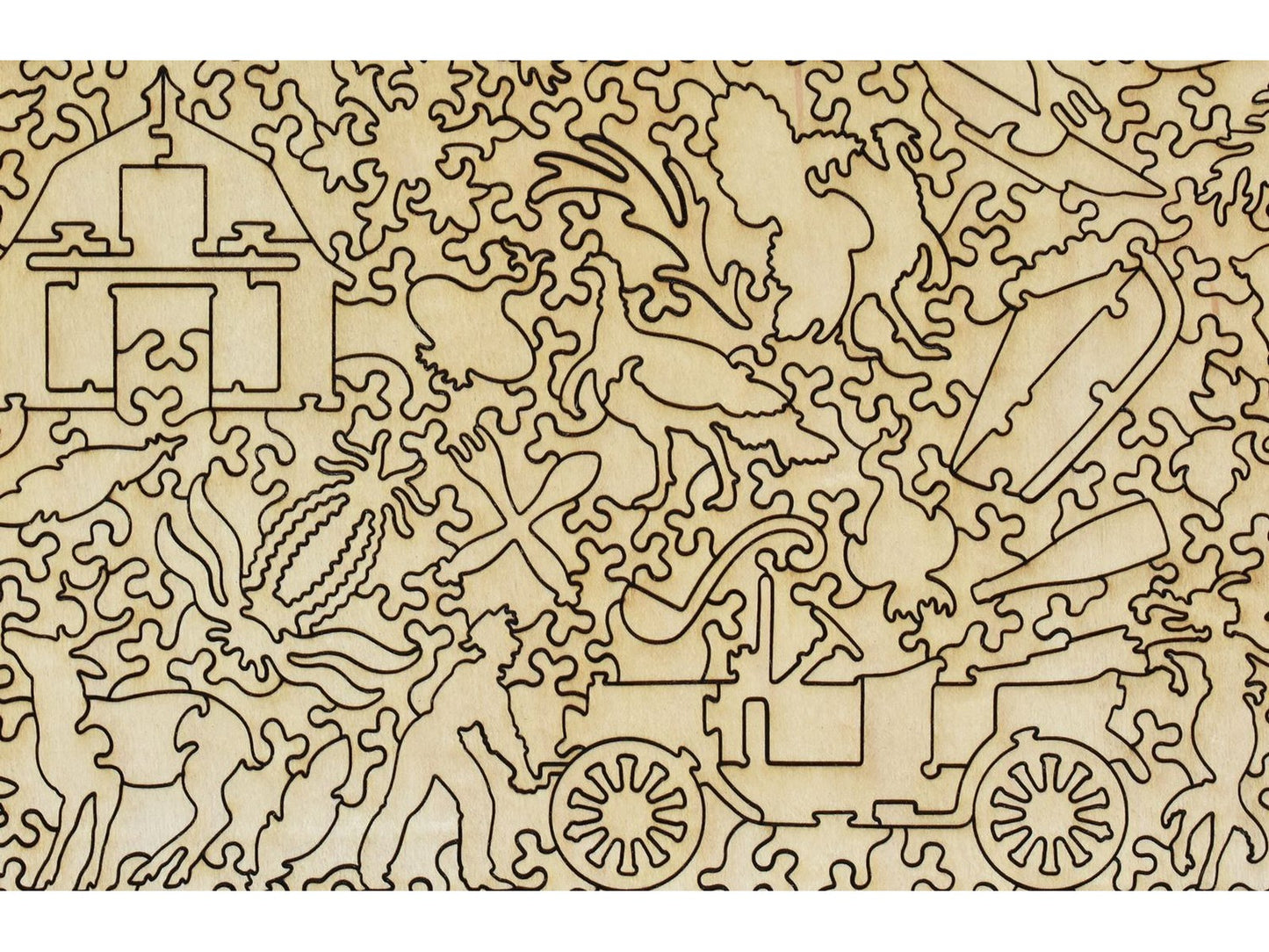 A closeup of the back of the puzzle, Turkey Derby.