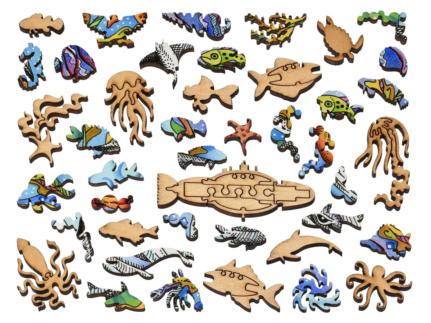 The whimsies that can be found in the puzzle, Under the Sea.