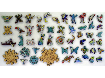 The whimsy pieces that can be found in the puzzle, Water Lilies, Schille.