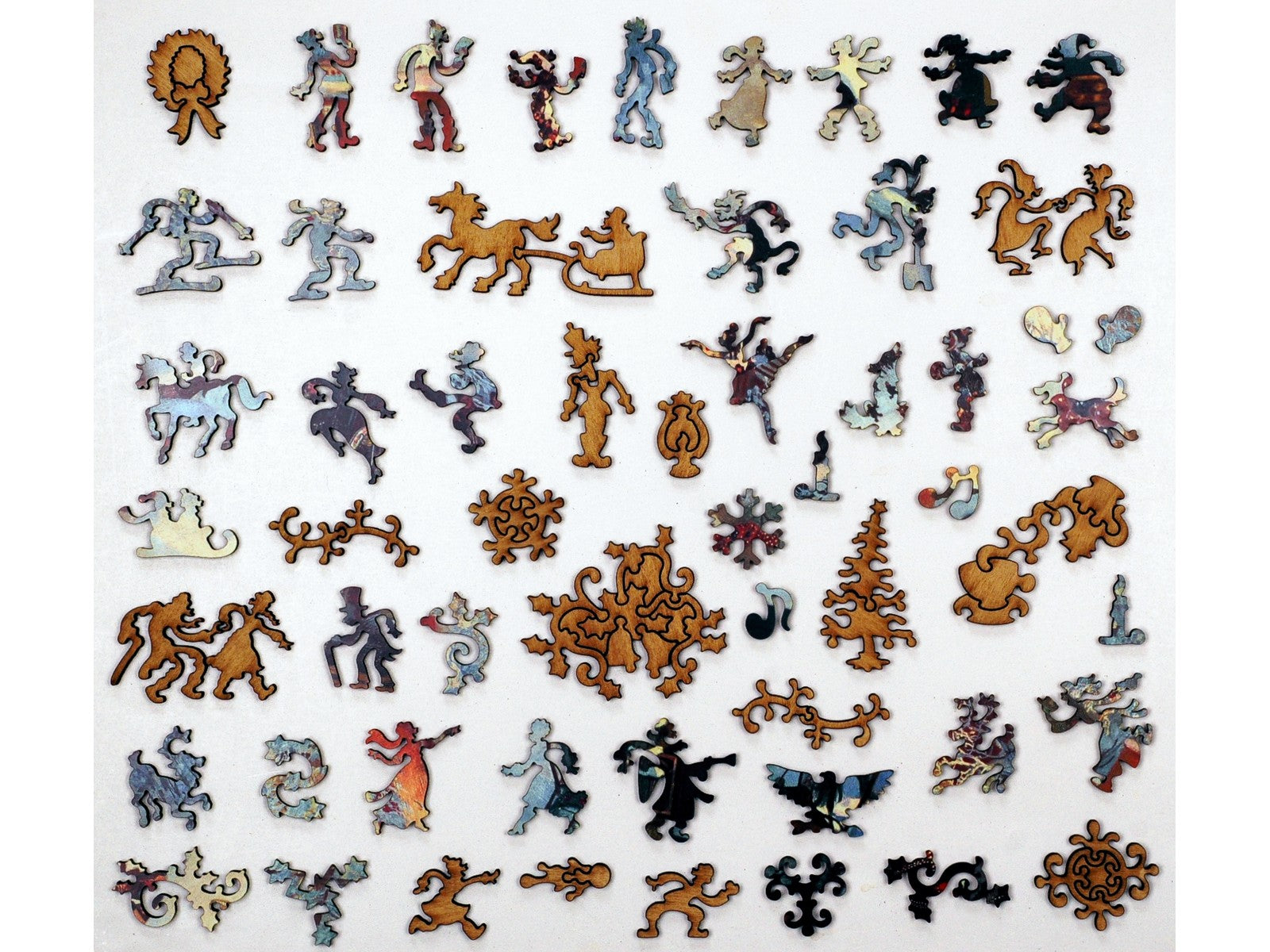 The whimsy pieces that can be found in the puzzle, Winter, Carnival Fair, 1919.